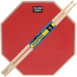 pad-perkusyjny-do-cwiczen-treningowy-ppm100-12-czerwony-paleczki-zestaw
