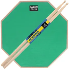 pad-perkusyjny-do-cwiczen-treningowy-ppm100-12-zielony-paleczki-zestaw