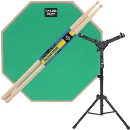 pad-perkusyjny-do-cwiczen-ppm100-12-zielony-paleczki-statyw-zestaw