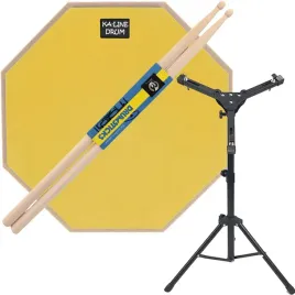 pad-perkusyjny-do-cwiczen-ppm100-12-zolty-paleczki-statyw-zestaw