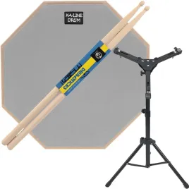 pad-perkusyjny-do-cwiczen-ppm100-12-szary-paleczki-statyw-zestaw