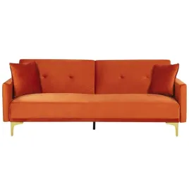 lumarko-sofa-rozkladana-welurowa-pomaranczowa-luca