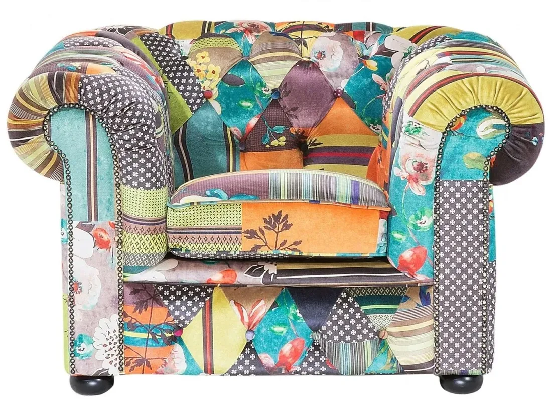fotel-patchwork-zolty-chesterfield-lumarko