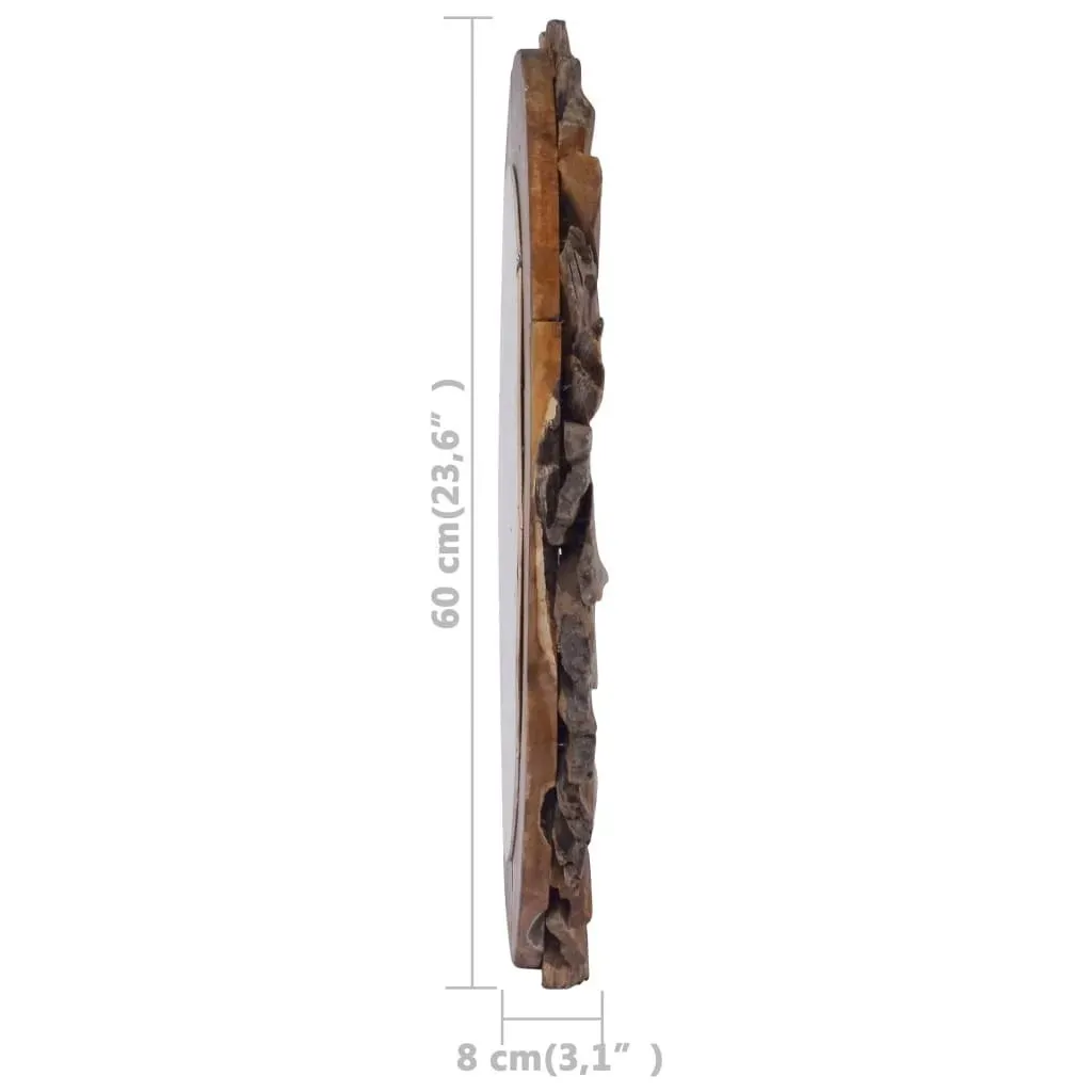 lumarko-lustro-scienne-60-cm-tekowe-okragle-stan-nowy