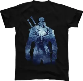 wiedzmin-3-wolf-silhouette-koszulka-meska-t-shirt-roz-l-wyprzedaz