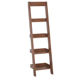 lumarko-regal-drabina-5-polek-ciemne-drewno-mobile