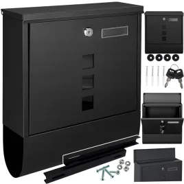 nowoczesna-skrzynka-pocztowa-na-listy-z-wizjerem-w-kolorze-czarnym-z-czarnymi-listwami