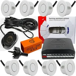 zestaw-czujnikow-cofania-parkowania-buzzer-biale-8-sensorow-przod-tyl-kpl