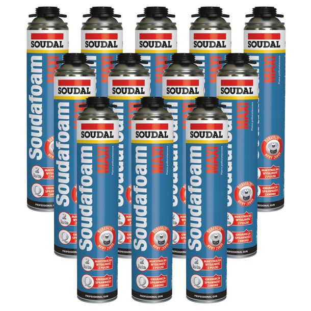 Pianka Montażowa Pistoletowa SOUDAL Maxi 870 Piana Poliuretanowa x 12 szt.