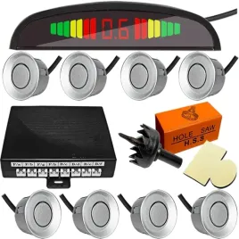 czujniki-cofania-parkowaznia-z-wyswietlaczem-buzzer-przod-tyl-chrom-zestaw