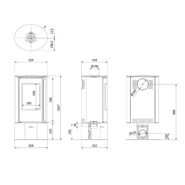kominek-koza-na-drewno-piec-stalowy-erik-na-nodze-moc-55-kw-czarny-wklad-stan-nowy-glebokosc-42-cm