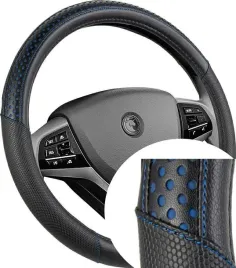 pokrowiec-na-kierownice-luxury-czarno-niebieski