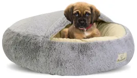 legowisko-dla-psa-fluffy-60-cm-jasnoszare