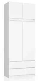 szafa-z-nadstawka-dwudrzwiowa-90-cm-2-szuflady-duza-pojemna-garderoba-biala