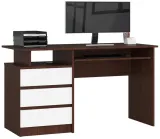 biurko-wolnostojace-komputerowe-clp-135-cm-3-szuflady-2-polki-wenge-biale