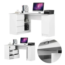 nowoczesne-biurko-biale-155-cm-3-szuflady-2-polki