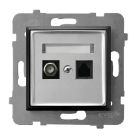 gniazdo-rj45-tv-f-bez-ramki-aria-srebrny-czarny