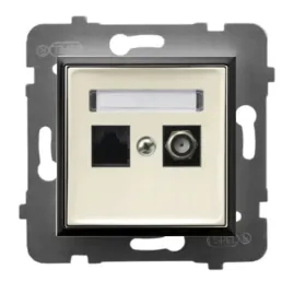gniazdo-rj45-tv-f-bez-ramki-aria-ecru-czarny