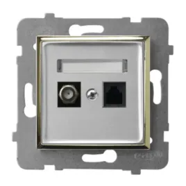 gniazdo-rj45-tv-f-bez-ramki-aria-srebrny-zloto
