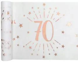 bieznik-bialy-70-urodziny-rozowy-nadruk-30-x-500cm