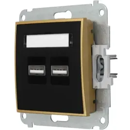 gniazdo-ladowarka-2xusb-3-1a-bez-ramki-mini-kolor-czarny-mat-zloty