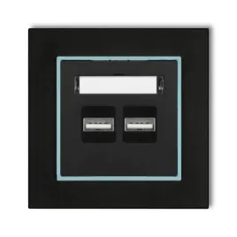 gniazdo-ladowarka-2xusb-3-1a-z-ramka-mini-kolor-czarny-mat-lazurowy