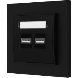 gniazdo-ladowarka-2xusb-3-1a-z-ramka-mini-kolor-czarny-mat