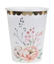 kubeczki-papierowe-kwiaty-zloto-party-270-ml