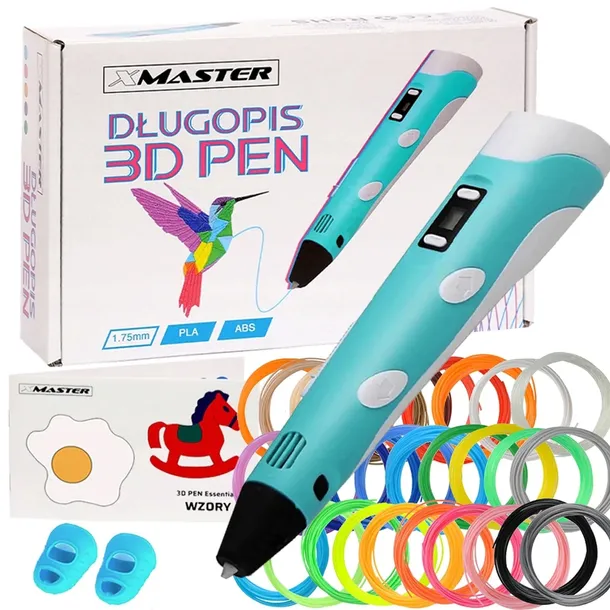 DŁUGOPIS DRUKARKA 3D PEN WKŁAD 125 METRÓW SZABLONY