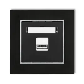 gniazdo-ladowarka-1xusb-2a-z-ramka-mini-kolor-czarny-mat-srebrny
