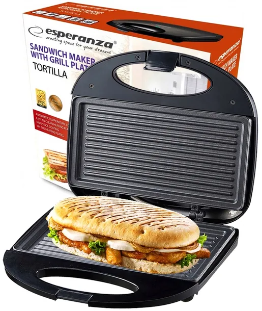 OPIEKACZ TOSTER GRILL DO KANAPEK MIĘS PANINI 1000W