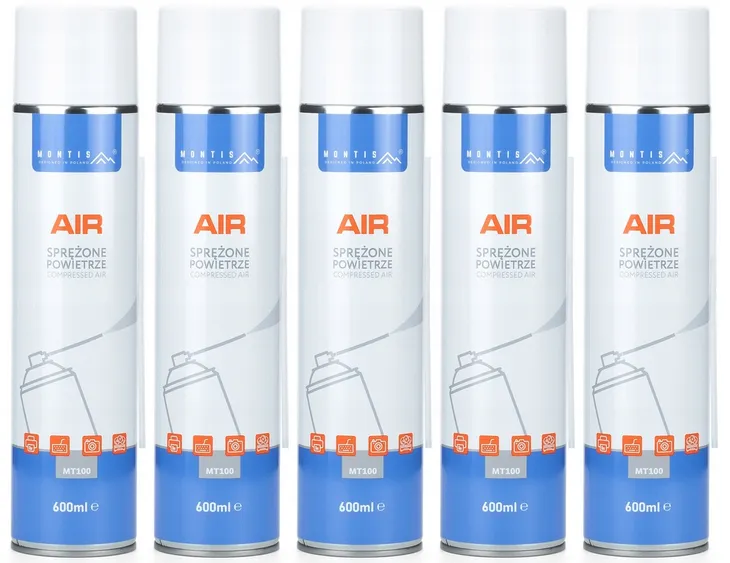 5x SPRĘŻONE POWIETRZE W PUSZCE 600ml WYDAJNE MOCNE