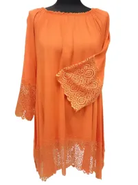 bluzka-tunika-hiszpanka-damska-koronkowa-pomaranczowa-120cm-biust