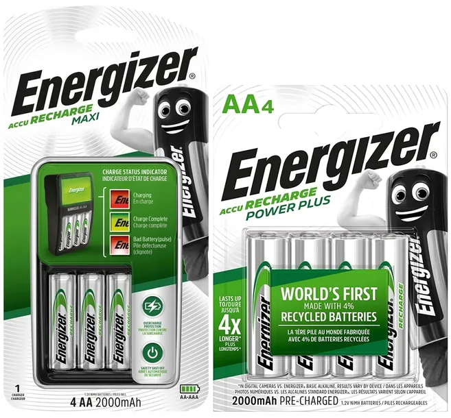 ŁADOWARKA BATERII AKUMULATORKÓW AA R6 AAA R3 + 8x AKUMULATORKI 2000mAh AA