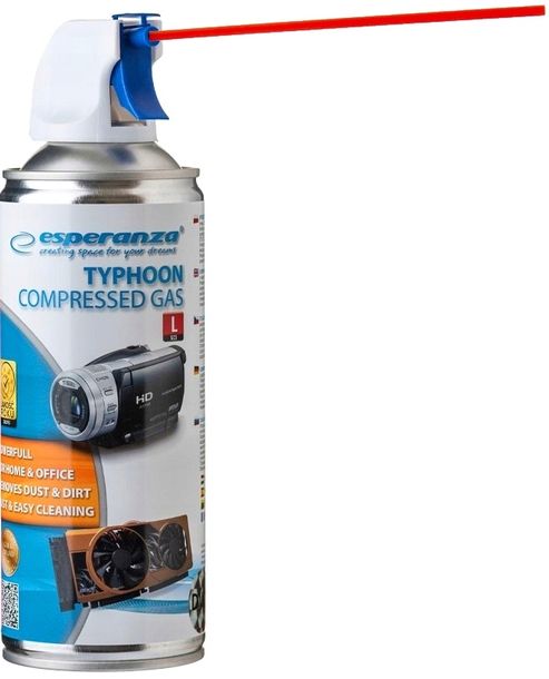 SPRĘŻONE POWIETRZE DO CZYSZCZENIA 400ml SPRAY Z RURKĄ WYDAJNE MOCNE