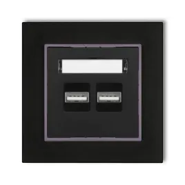 gniazdo-ladowarka-2xusb-3-1a-z-ramka-mini-kolor-czarny-mat-wrzosowy