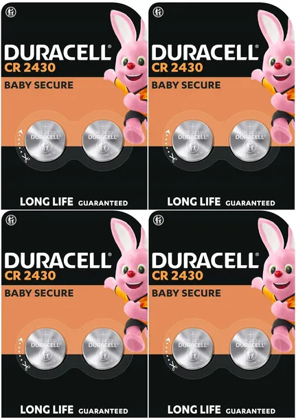 8x BATERIA LITOWA GUZIKOWA MOCNA CR2430 DL2430 ECR2430 3V DURACELL