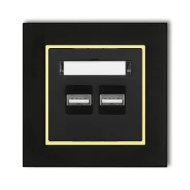 gniazdo-ladowarka-2xusb-3-1a-z-ramka-mini-kolor-czarny-mat-kanarkowy