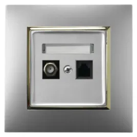 gniazdo-rj45-tv-f-z-ramka-aria-srebrny-zloto