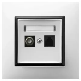 gniazdo-rj45-tv-f-z-ramka-aria-bialy-czarny