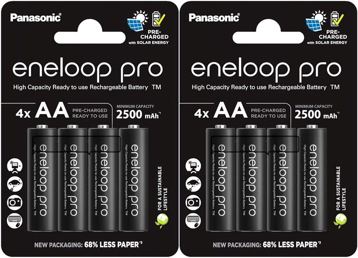 AKUMULATORKI BATERIE PANASONIC ENELOOP PRO R6 AA 2500mAh EKOLOGICZNE 8szt