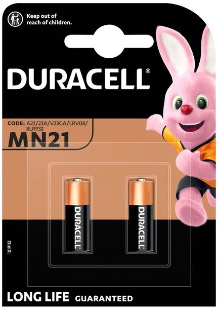 2x MOCNA BATERIA MN21 A23 12V L1028 V23GA DO PILOTA SAMOCHODOWEGO DURACELL