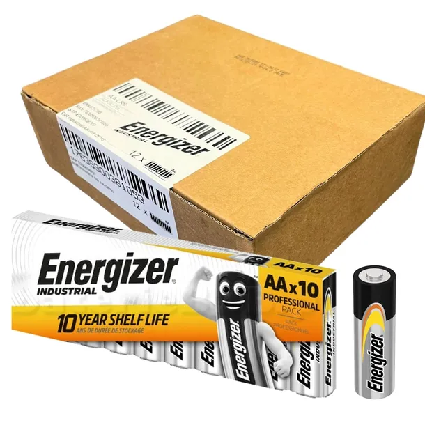 120X OPAKOWANIE ZBIORCZE BATERIA ALKALICZNA ENERGIZER INDUSTRIAL AA R6 LR6