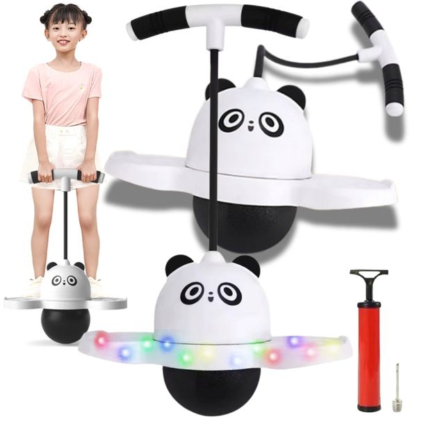 SKOCZEK DLA DZIECI PANDA POGO JUMPER ŚWIECĄCY DRĄŻEK RÓWNOWAGA JUMPING BALL