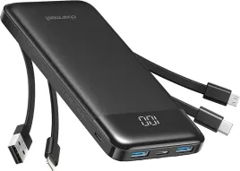 charmast-w1148-powerbank-10000mah-z-wbudowanymi-kablami-usb-usb-c-lightning