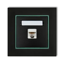 gniazdo-internetowe-1x-z-ramka-karlik-mini-kolor-czarny-mat-szmaragdowy