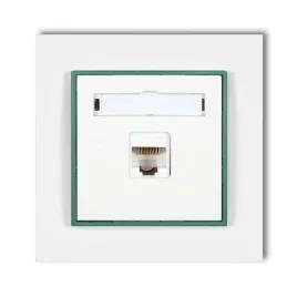 gniazdo-internetowe-1x-z-ramka-karlik-mini-kolor-bialy-szmaragdowy