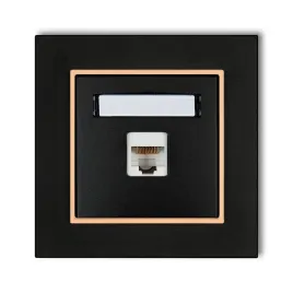 gniazdo-internetowe-1x-z-ramka-karlik-mini-kolor-czarny-mat-brzoskwiniowy
