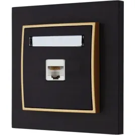 gniazdo-internetowe-1x-z-ramka-karlik-mini-kolor-czarny-mat-zloty