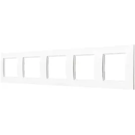 ramka-do-wlacznikow-gniazd-aria-biala-pieciokrotna